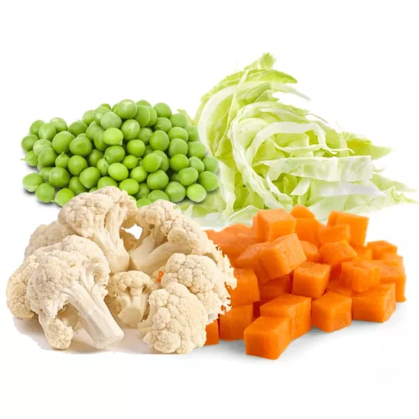 Cabbage, Cauliflower, Peas & Carrot Mix (500gm)