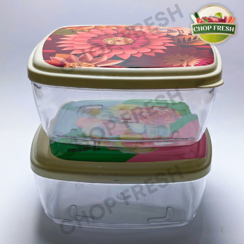 Acrylic Containers with Lid - Pack of 2