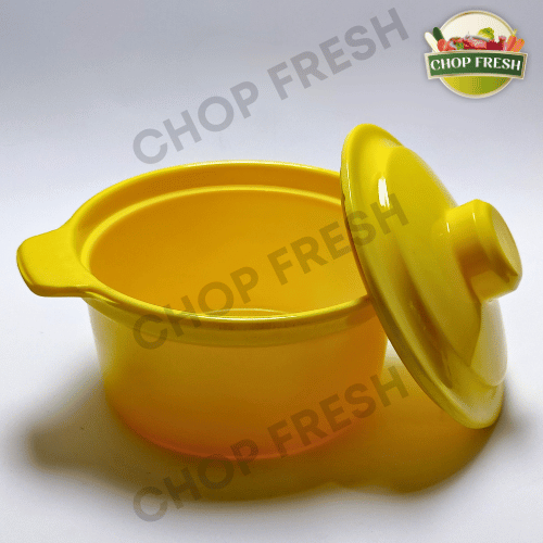 Melamine Small Yellow Pot with Lid