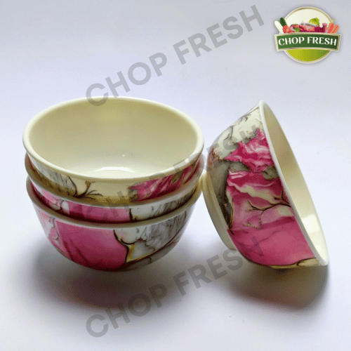 Pink Marble Design Small Bowl Set - Pack of 4